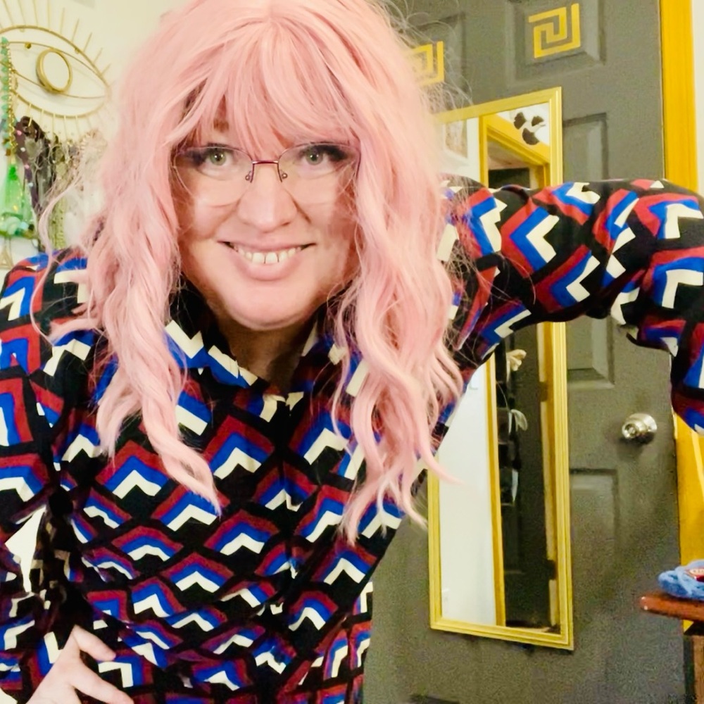 Colorful Geometric Patterned Long Sleeve Button Down